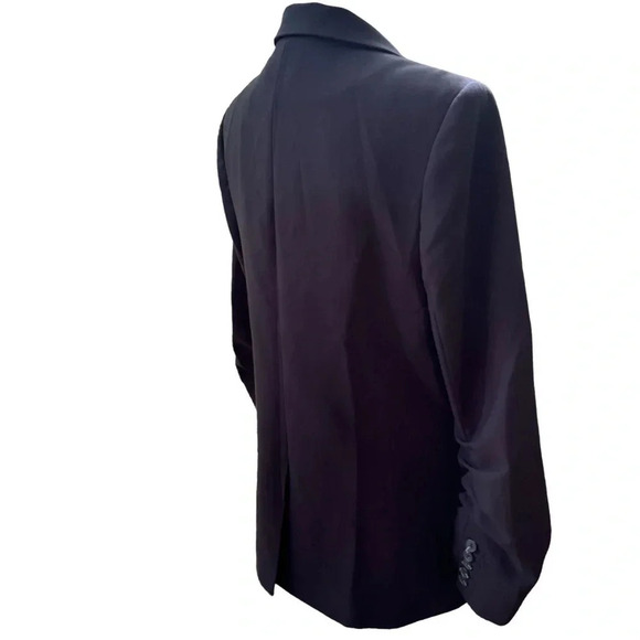 1. State Black Ruched Sleeve Double Breasted Blazer Size Medium - Picture 9 of 14